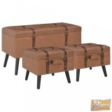 VID 3 darab barna műbőr tárolóülőke