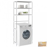 VID 3-szintes ezüstszínű alumínium tárolóállvány 69 x 28 x 169 cm