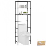 VID 3 szintes fekete wc feletti tárolóállvány 53 x 28 x 169 cm