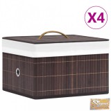 VID 4 db barna bambusz tárolódoboz