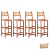 VID 4 db tömör akácfa bárszék