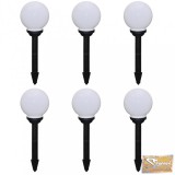 VID 6 db kültéri gyalogjáró led-lámpa cölöppel 20 cm