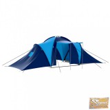 VID 9 személyes sötétkék és kék szövet kempingsátor