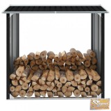 VID antracit horganyzott acél tűzifatároló 172 x 91 x 154 cm