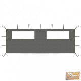 VID antracitszürke ablakos pavilonfal 6 x 2 m