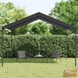 VID antracitszürke acél és szövet baldachinos sátor 4 x 3 m