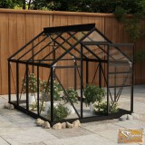 VID antracitszürke alumínium és üveg melegház 155 x 200,5 x 191 cm