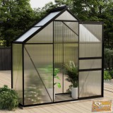 VID antracitszürke alumínium melegház 1,33 m²