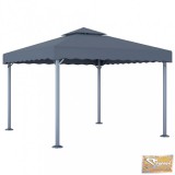 VID antracitszürke alumíniumpavilon 300 x 300 cm