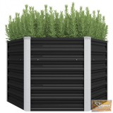 VID antracitszürke horganyzott acél kerti virágtartó 129x129x77 cm