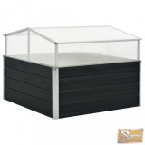 VID antracitszürke horganyzott acél melegház 100 x 100 x 77 cm