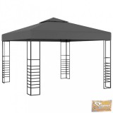 VID antracitszürke kerti pavilon 3 x 3 m