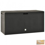 VID antracitszürke kerti tárolóláda 114 x 47 x 60 cm