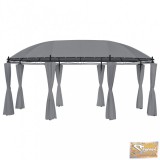 VID antracitszürke pavilon függönyökkel 520 x 349 x 255 cm