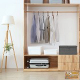 VID antracitszürke szövet tárolódoboz 50 x 30 x 25 cm