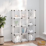 VID átlátszó polipropilén tárolókocka 12 db kockával és ajtókkal