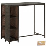 VID barna polyrattan kerti tárolóláda 120 x 60 x 110 cm