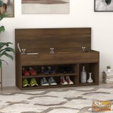 VID barna tölgy színű cipőtároló pad 105 x 30 x 45 cm