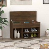 VID barna tölgy színű cipőtároló pad 80 x 30 x 45 cm