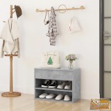 VID betonszürke forgácslap cipőtároló pad 60 x 30 x 45 cm