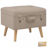 VID bézsszínű kárpitozott tárolóülőke 40 cm