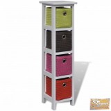 VID császárfa tárolóállvány színes kosarakkal