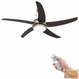 VID díszes mennyezeti ventilátor lámpával 128 cm barna