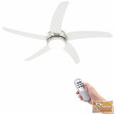 VID díszes mennyezeti ventilátor lámpával 128 cm fehér