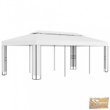 VID fehér dupla tetős pavilon 3 x 6 m
