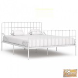 VID fehér fém ágykeret lécezett ágyráccsal 200 x 200 cm