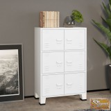 VID fehér fém ipari tárolószekrény 75 x 40 x 115 cm