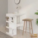 VID fehér forgácslap bárasztal tárolópolccal 100 x 50 x 101,5 cm