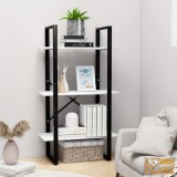 VID fehér forgácslap és fém tárolópolc 60 x 30 x 105 cm