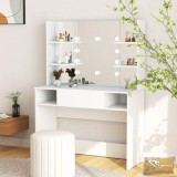 VID fehér led-es mdf sminkasztal 100 x 40 x 135 cm