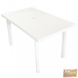VID fehér műanyag kerti asztal 126 x 76 x 72 cm