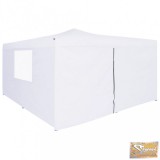 VID fehér összecsukható pavilon 4 oldalfallal 5 x 5 m