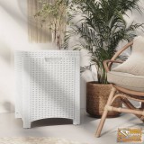 VID fehér polyrattan kerti tárolóláda 39 x 39 x 46 cm