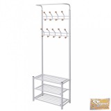 VID fehér ruhafogas cipőtárolóval 68 x 32 x 182,5 cm