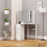 VID fehér sarok-fésülködőasztal