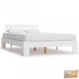 VID fehér tömör fenyőfa ágykeret 140 x 200 cm