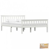 VID fehér tömör fenyőfa ágykeret 140 x 200 cm