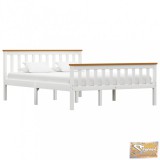 VID fehér tömör fenyőfa ágykeret 140 x 200 cm