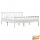 VID fehér tömör fenyőfa ágykeret 160 x 200 cm