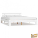 VID fehér tömör fenyőfa ágykeret 180 x 200 cm