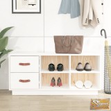 VID fehér tömör fenyőfa cipőtároló pad 100 x 34 x 45 cm