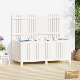 VID fehér tömör fenyőfa kerti tárolóláda 147x68x64 cm