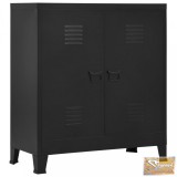 VID fekete acél ipari tárolószekrény 90 x 40 x 100 cm