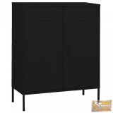 VID fekete acél tárolószekrény 80 x 35 x 101,5 cm