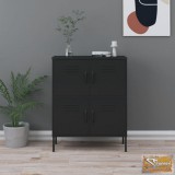 VID fekete acél tárolószekrény 80 x 35 x 101,5 cm