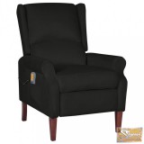 VID fekete bársony dönthető masszázsfotel